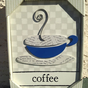 Fetco Home Decor 3D Coffee Plak, 6" W x 8" H